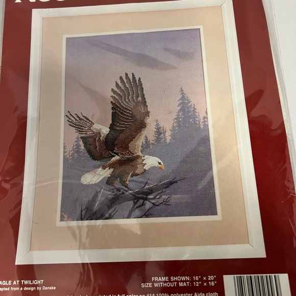 JCA Needle Treasures Eagle At Twilight Colorant Cross Stitch Kit #02556 New VTG - Picture 2 of 6